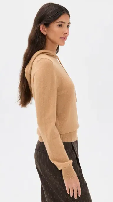 Renggli Cashmere Knit Hoodie Toffee | Thumbnail 4
