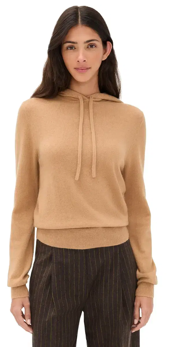 Cashmere Knit Hoodie Toffee