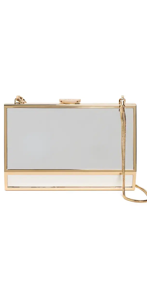 Maddox Mirror Clutch Gold One Size