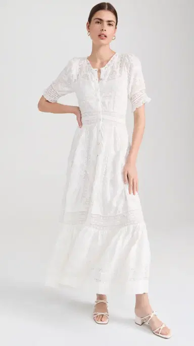 LoveShackFancy Minka Dress True White 8 | Thumbnail 2