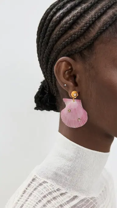 Brinker + Eliza On Holiday Earrings Lilac One Size | Thumbnail 3
