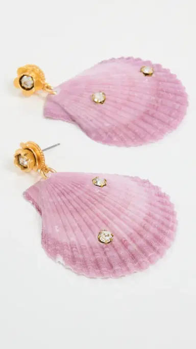 Brinker + Eliza On Holiday Earrings Lilac One Size | Thumbnail 4