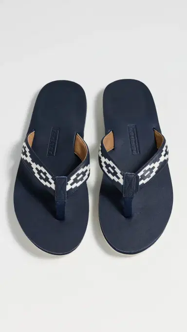 Hari Mari Fields Camino Flip Flops Navy 9 | Thumbnail 4 Hari Mari Fields Camino Flip Flops Navy 9 | Thumbnail 4