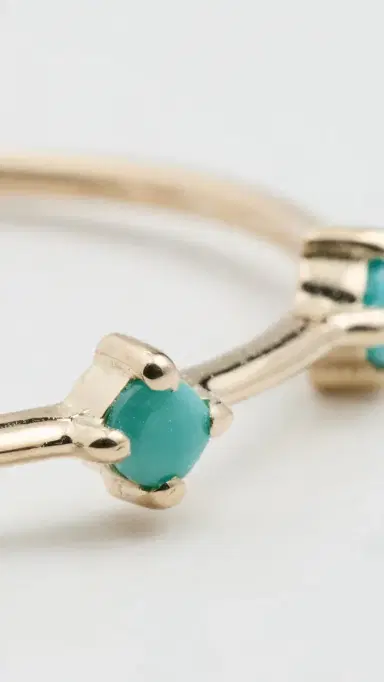 Zoë Chicco 14k Gold Turquoise Dash Ring 14k Yellow Gold | Thumbnail 4