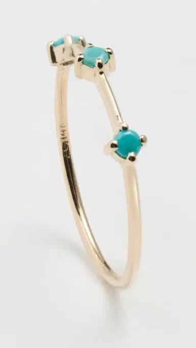 Zoë Chicco 14k Gold Turquoise Dash Ring 14k Yellow Gold | Thumbnail 5