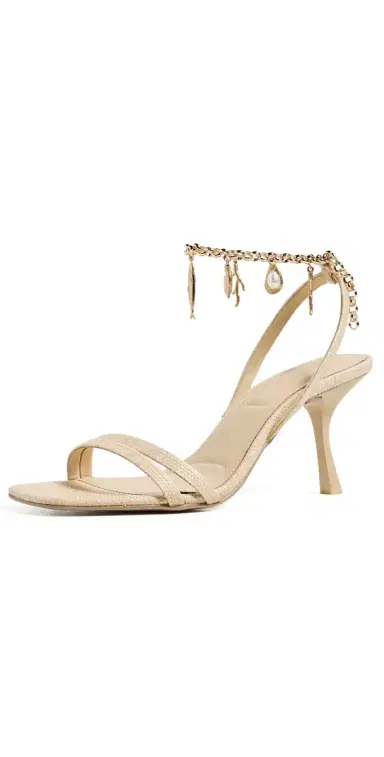 Simkhai Caspian Raffia Strappy Heels Natural 40 | Thumbnail 1