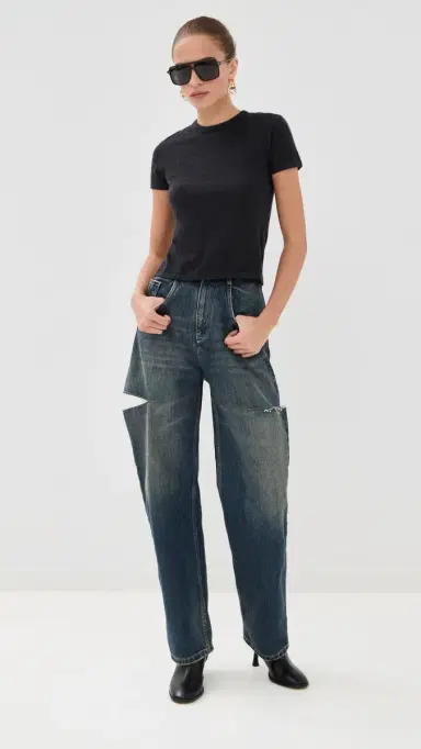 Maison Margiela Denim Jeans with Slash Details Washed Indigo 44 | Thumbnail 2 Maison Margiela Denim Jeans with Slash Details Washed Indigo 44 | Thumbnail 2