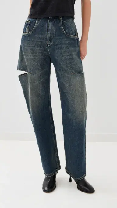 Maison Margiela Denim Jeans with Slash Details Washed Indigo 44 | Thumbnail 3 Maison Margiela Denim Jeans with Slash Details Washed Indigo 44 | Thumbnail 3