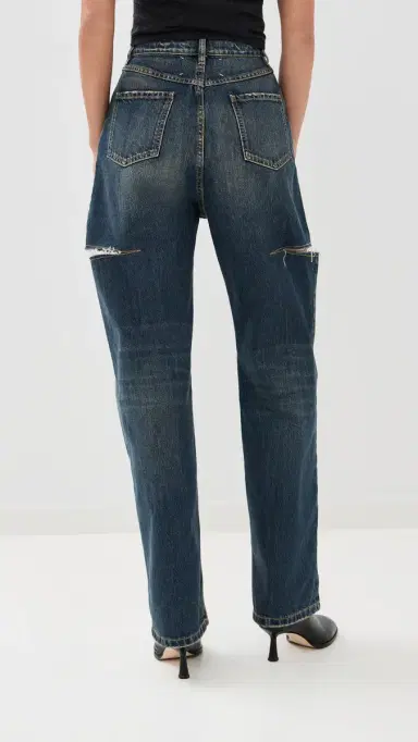 Maison Margiela Denim Jeans with Slash Details Washed Indigo 44 | Thumbnail 4 Maison Margiela Denim Jeans with Slash Details Washed Indigo 44 | Thumbnail 4