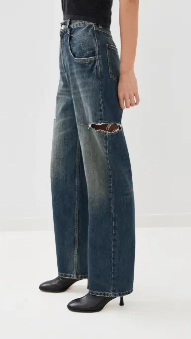 Maison Margiela Denim Jeans with Slash Details Washed Indigo 44 | Thumbnail 5 Maison Margiela Denim Jeans with Slash Details Washed Indigo 44 | Thumbnail 5