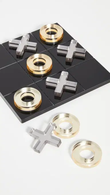Tizo Design Lucite Tic Tac Toe Set Black/Gold | Thumbnail 2 Tizo Design Lucite Tic Tac Toe Set Black/Gold | Thumbnail 2