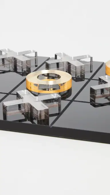 Tizo Design Lucite Tic Tac Toe Set Black/Gold | Thumbnail 3 Tizo Design Lucite Tic Tac Toe Set Black/Gold | Thumbnail 3