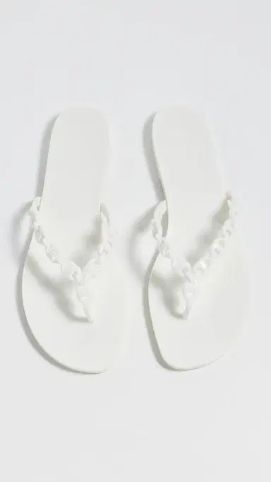 Tory Burch Gemini Link Jelly Sandals Bianco 9 | Thumbnail 5