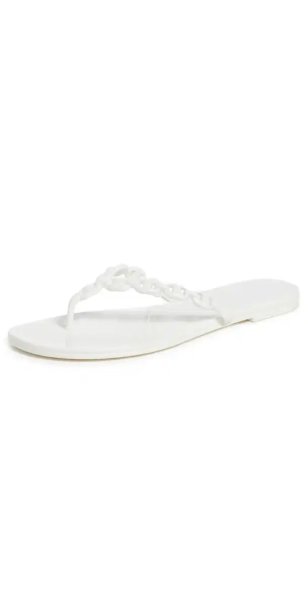 Tory Burch Gemini Link Jelly Sandals Bianco