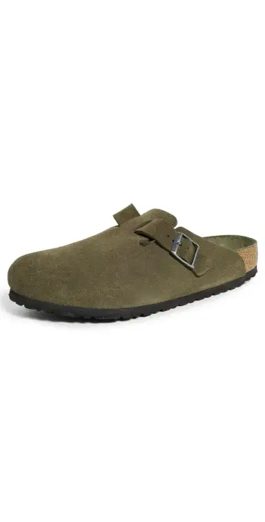 Birkenstock Boston Soft Footbed Clogs Thyme | Thumbnail 1