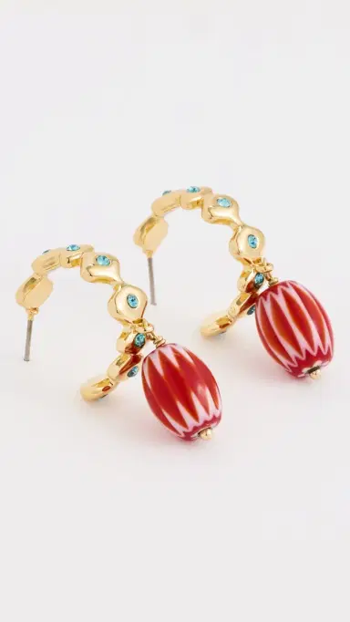Mignonne Gavigan Miranda Hoops Gold Multi One Size | Thumbnail 4