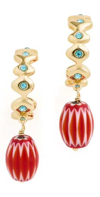Mignonne Gavigan Miranda Hoops Gold Multi One Size | Thumbnail 1