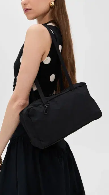 BAGGU Nylon Bowler Bag Black One Size | Thumbnail 3