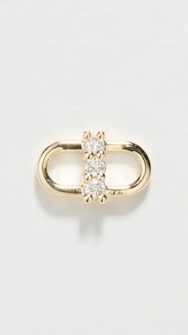 Zoë Chicco 14k Gold Diamond Open Link Single Stud Earring 14k Yellow Gold One Size | Thumbnail 2 Zoë Chicco 14k Gold Diamond Open Link Single Stud Earring 14k Yellow Gold One Size | Thumbnail 2