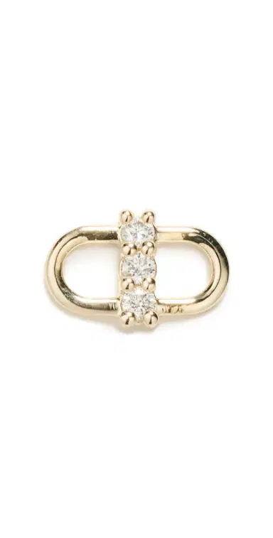 Zoë Chicco 14k Gold Diamond Open Link Single Stud Earring 14k Yellow Gold One Size | Thumbnail 1 Zoë Chicco 14k Gold Diamond Open Link Single Stud Earring 14k Yellow Gold One Size | Thumbnail 1