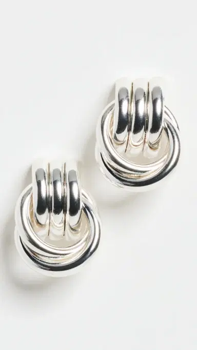 Heaven Mayhem Baby Knot Silver Earrings | Thumbnail 2