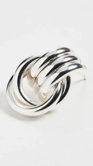Heaven Mayhem Baby Knot Silver Earrings | Thumbnail 4