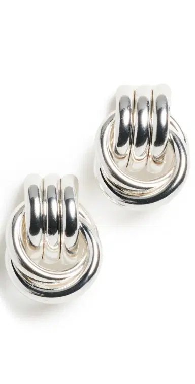 Heaven Mayhem Baby Knot Silver Earrings | Thumbnail 1