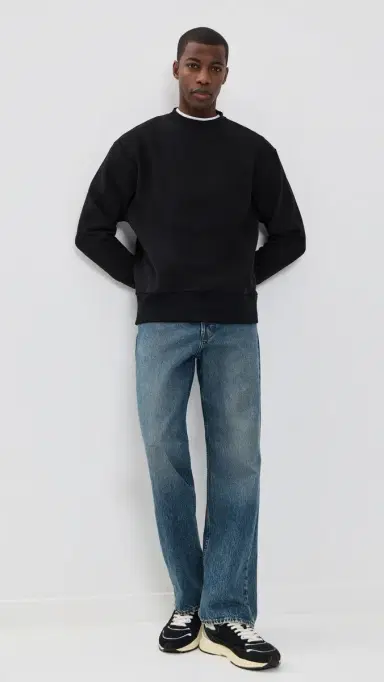 Power Goods uper Weight Crewneck Sweatshirt Black | Thumbnail 5 Power Goods uper Weight Crewneck Sweatshirt Black | Thumbnail 5