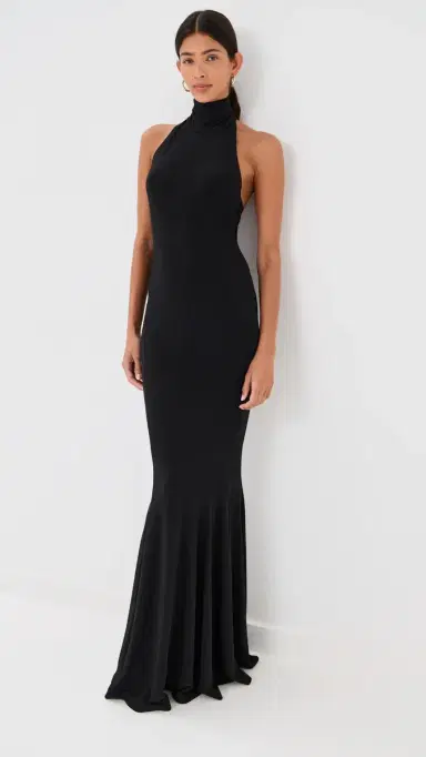 Norma Kamali Halter Fishtail Gown | Thumbnail 5 Norma Kamali Halter Fishtail Gown | Thumbnail 5