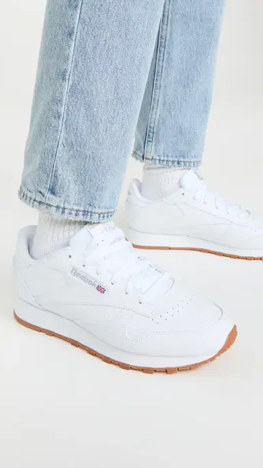 REEBOK Classic Leather Refresh Sneakers Ftwr White/Grey 3/Rubber Gum 7 | Thumbnail 3