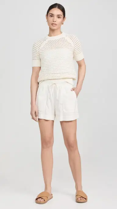 Varley Alva Knit Tee Egret L | Thumbnail 5 Varley Alva Knit Tee Egret L | Thumbnail 5