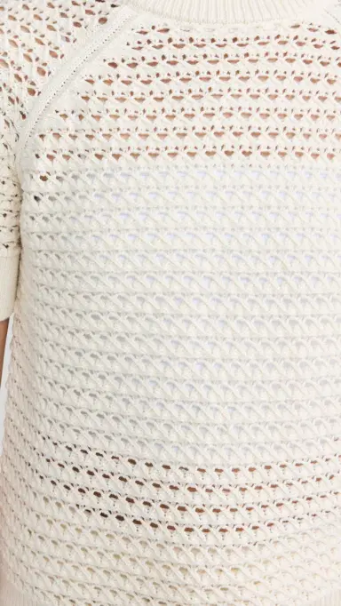Varley Alva Knit Tee Egret L | Thumbnail 6 Varley Alva Knit Tee Egret L | Thumbnail 6