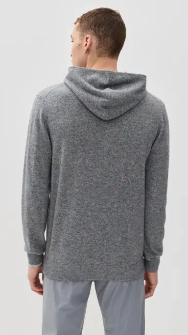 Greyson Koko Cashmere Blend Hoodie Sweater moke Heather | Thumbnail 3