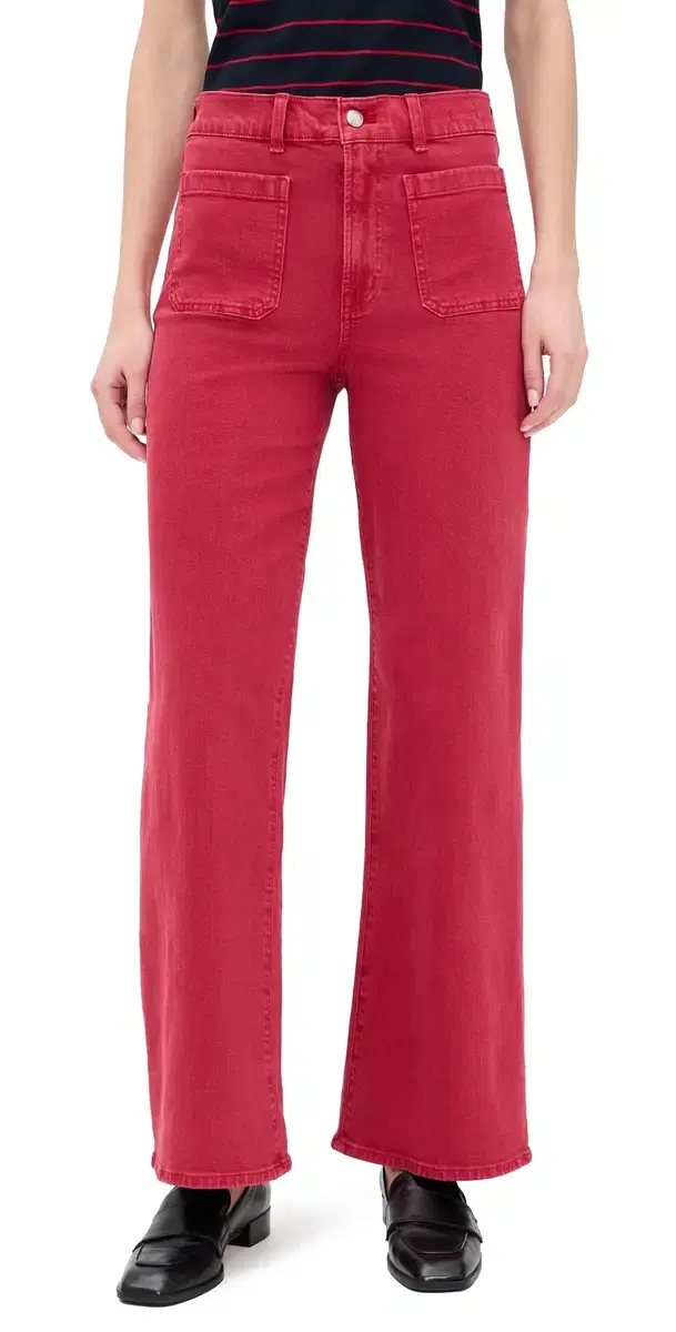 The Emmy Wide-Leg Pants Cherry