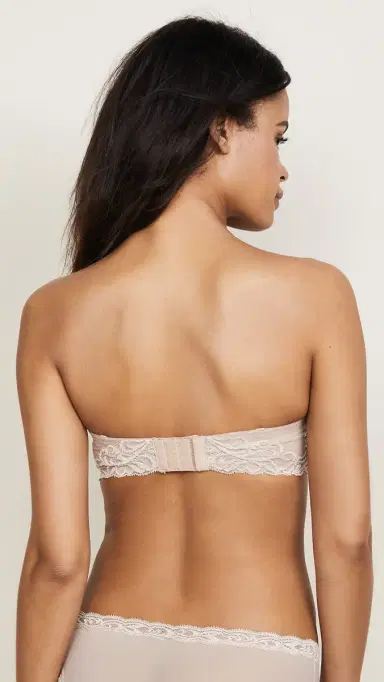 Natori Feathers Strapless Plunge Multi Way Bra Cafe 34C | Thumbnail 3