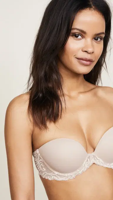 Natori Feathers Strapless Plunge Multi Way Bra Cafe 34C | Thumbnail 5