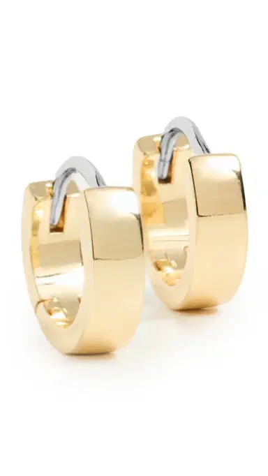 Gorjana Rose Huggie Hoop Earrings Gold One Size | Thumbnail 5
