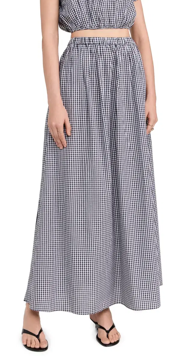 Maxi Skirt Black Gingham