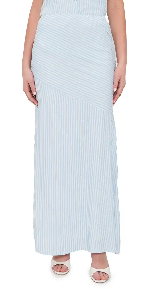 Dania Low Waist axi Skirt Blue Stripe