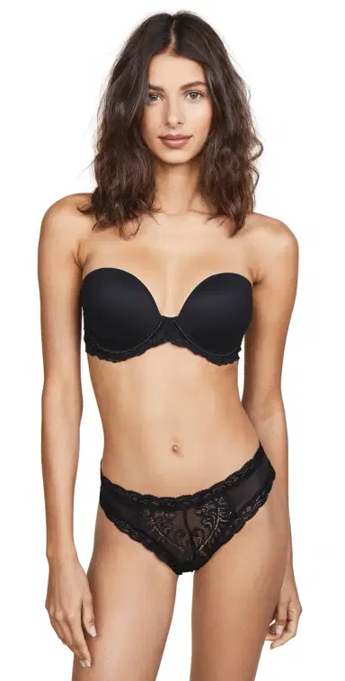 Natori Feathers Strapless Plunge Multi Way Bra Black 32D | Thumbnail 1 Natori Feathers Strapless Plunge Multi Way Bra Black 32D | Thumbnail 1