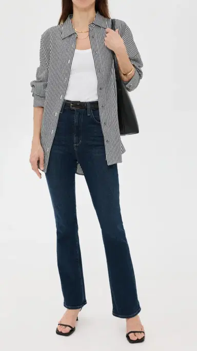 Favorite Daughter The Petite Valentina Shortie Bootcut Jeans Woodside 34 | Thumbnail 5