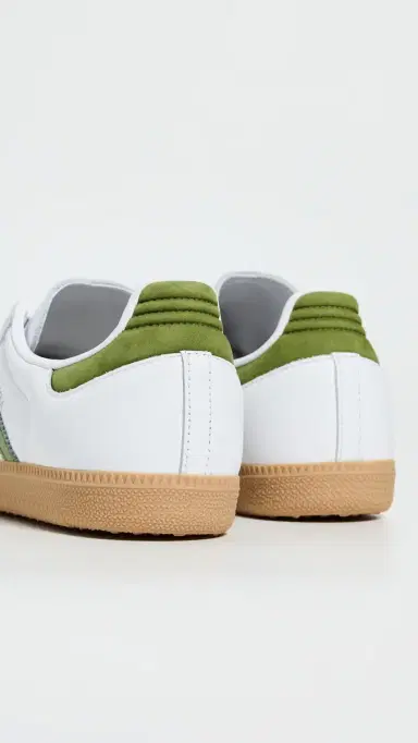 Adidas Samba OG W Sneakers White/Tech Olive 5 | Thumbnail 4 Adidas Samba OG W Sneakers White/Tech Olive 5 | Thumbnail 4