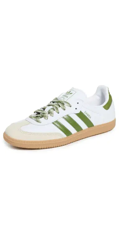Adidas Samba OG W Sneakers White/Tech Olive 5 | Thumbnail 1 Adidas Samba OG W Sneakers White/Tech Olive 5 | Thumbnail 1