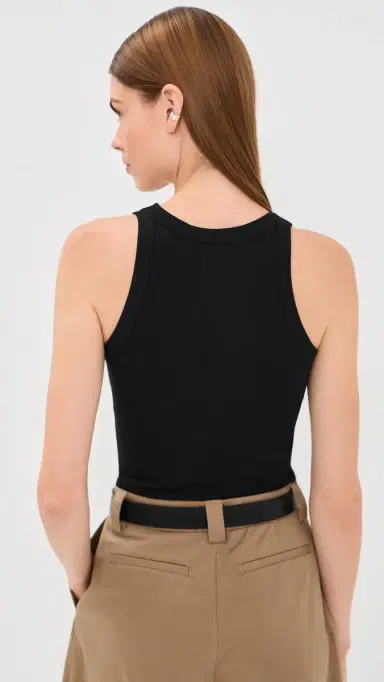 Róhe Scoop Neck Rib Top Black | Thumbnail 3 Róhe Scoop Neck Rib Top Black | Thumbnail 3