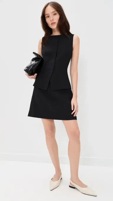 Theory Mini Dress Black | Thumbnail 5 Theory Mini Dress Black | Thumbnail 5