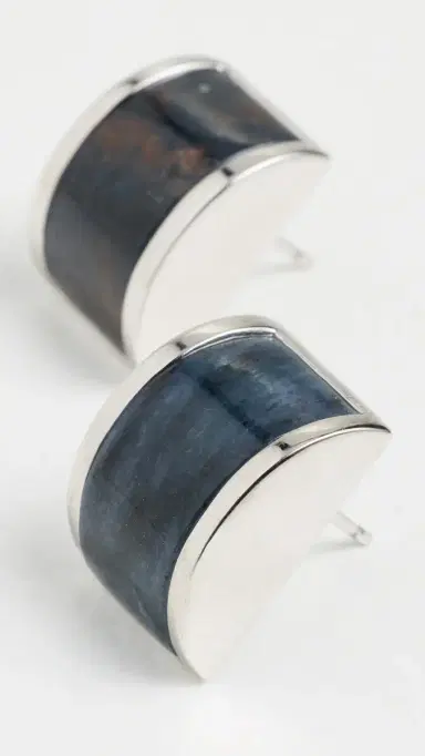Shashi Cecillia Lapis Studs Silver/Lapis One Size | Thumbnail 4