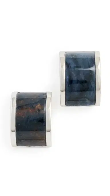 Shashi Cecillia Lapis Studs Silver/Lapis One Size | Thumbnail 5
