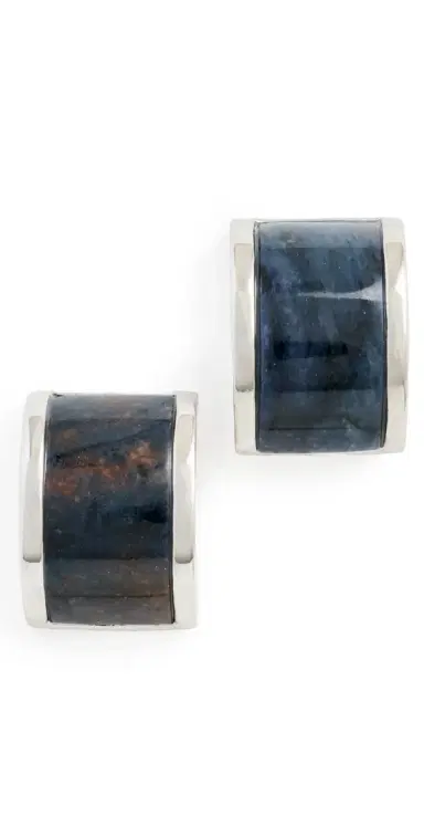 Shashi Cecillia Lapis Studs Silver/Lapis One Size | Thumbnail 1