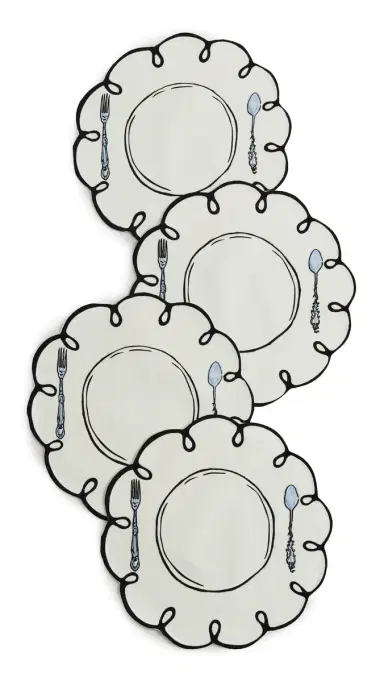Misette Linen Embroidered Placemats | Thumbnail 5