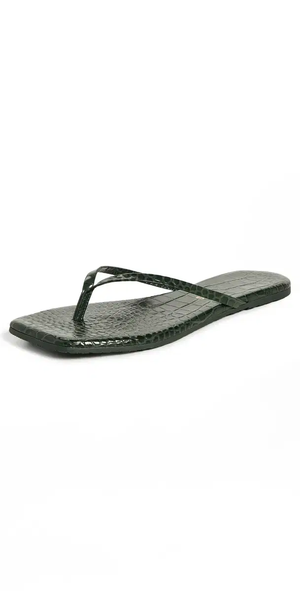 Square Toe Lily Sandals Emerald Croc